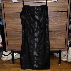 Elegant Black snake skin print dress